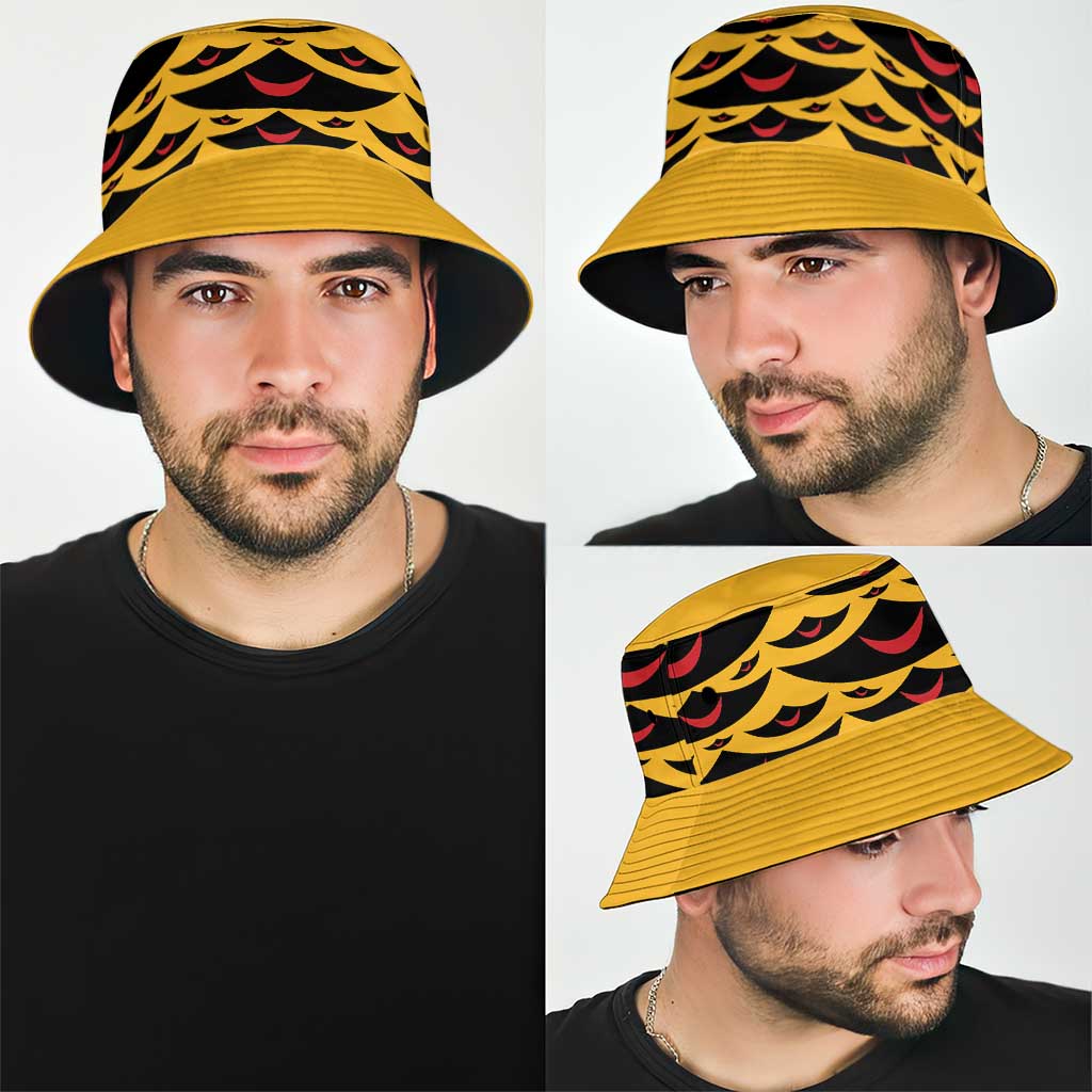 Hawaii Ahu Ula Inspired Bucket Hat Yellow Version