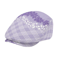 Hawaii Aloha Plumeria Lei Lavender Palaka Jeff Hat LT7 - Polynesian Pride