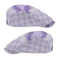 Hawaii Aloha Plumeria Lei Lavender Palaka Jeff Hat LT7 - Polynesian Pride