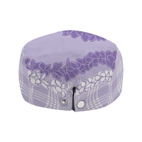 Hawaii Aloha Plumeria Lei Lavender Palaka Jeff Hat LT7 - Polynesian Pride