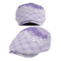 Hawaii Aloha Plumeria Lei Lavender Palaka Jeff Hat LT7 - Polynesian Pride
