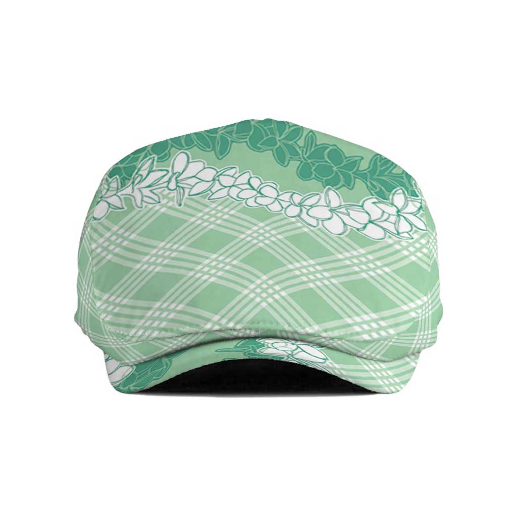 Hawaii Aloha Plumeria Lei Mint Palaka Jeff Hat LT7 Mint - Polynesian Pride