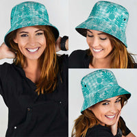 Hawaii Breadfruit Palaka Bucket Hat Polu Opal Maile Lei LT9 - Polynesian Pride