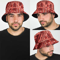 Hawaii Breadfruit Palaka Bucket Hat Ulaula Maile Lei LT9 - Polynesian Pride