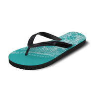 Hawaii Breadfruit Palaka Flip Flops Polu Opal Maile Lei LT9 - Polynesian Pride