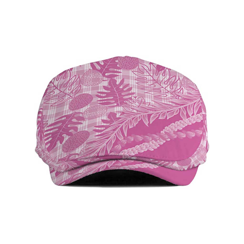 Hawaii Breadfruit Palaka Jeff Hat Omaomao Ulaula Maile Lei LT9 Pink - Polynesian Pride