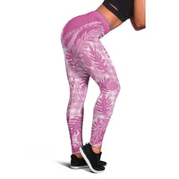 Hawaii Breadfruit Palaka Leggings Omaomao Ulaula Maile Lei LT9 - Polynesian Pride