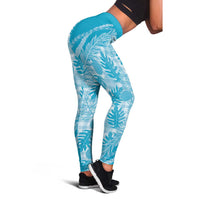 Hawaii Breadfruit Palaka Leggings Polu Maile Lei LT9 - Polynesian Pride