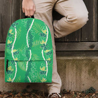 Hawaii Maile Lei Backpack With Green Monstera Pattern LT05 - Polynesian Pride