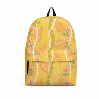 Hawaii Maile Lei Backpack With Yellow Monstera Pattern LT05 Yellow - Polynesian Pride