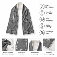 Hawaii Maile Lei Pocket Scarf With Gray Monstera Pattern LT05 - Polynesian Pride