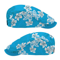 Hawaii Monstera Deliciosa Jeff Hat Blue Plumeria Polynesian Pattern LT05 - Polynesian Pride