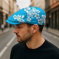 Hawaii Monstera Deliciosa Jeff Hat Blue Plumeria Polynesian Pattern LT05 - Polynesian Pride