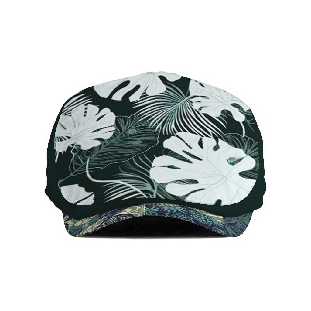Hawaii Plant Kalo Jeff Hat Hawaiian Tapa Pattern LT05 Green - Polynesian Pride