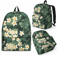 Hawaii Plumeria Tropical Leaves Backpack Monstera Calathea Palm Fronds LT01 - Polynesian Pride