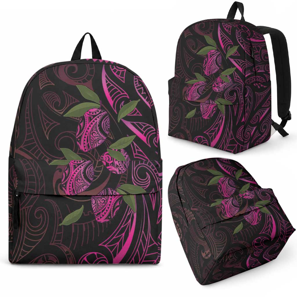 Hawaiian Mango Tribal Tattoo Backpack Pink Pacific Traditional Pattern LT9 - Polynesian Pride