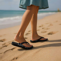 Hawaiian Monk Seal and Whale Flip Flops Kakau Tribal Pattern Grayscale LT03 - Polynesian Pride