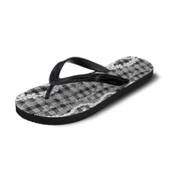 Hawaiian Ohia Lehua Lei Flip Flops Plaid Palaka Eleele Pattern LT9 - Polynesian Pride
