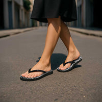 Hawaiian Ohia Lehua Lei Flip Flops Plaid Palaka Eleele Pattern LT9 - Polynesian Pride