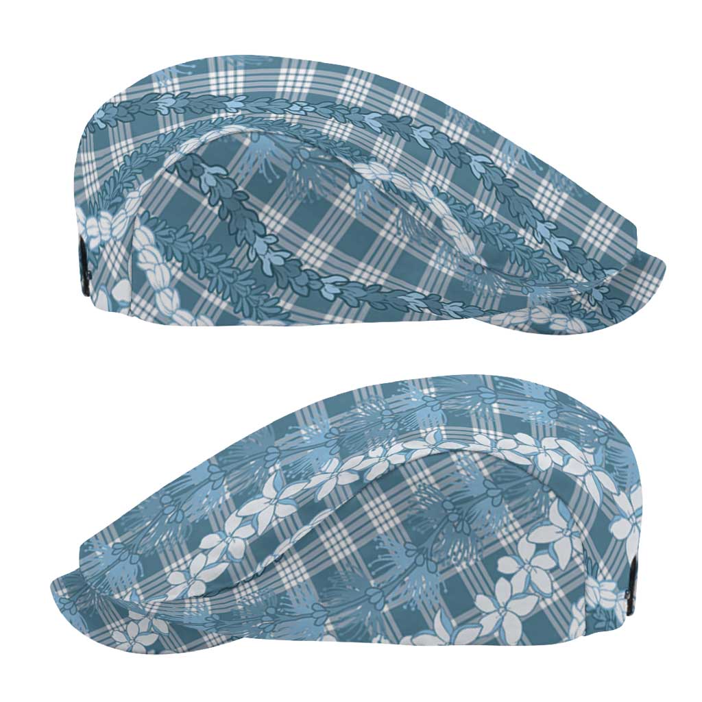 Hawaiian Ohia Lehua Lei Jeff Hat Plaid Palaka Uliuli Omaomao Pattern LT9 - Polynesian Pride