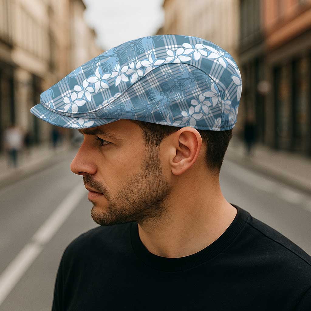 Hawaiian Ohia Lehua Lei Jeff Hat Plaid Palaka Uliuli Omaomao Pattern LT9 - Polynesian Pride