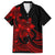 Polynesian Matching Outfit For Family Plumeria Flowers Long Dress Hawaiian Shirt Polynesian Tribal Red Vibe LT9