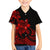 Polynesian Matching Outfit For Family Plumeria Flowers Long Dress Hawaiian Shirt Polynesian Tribal Red Vibe LT9