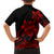 Polynesian Matching Outfit For Family Plumeria Flowers Long Dress Hawaiian Shirt Polynesian Tribal Red Vibe LT9