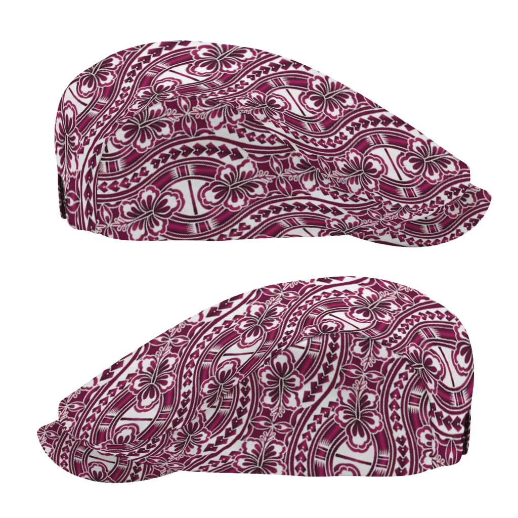 Hibiscus Bloom Island Tribal Waves Jeff Hat Pink Polynesian Pattern LT01 - Polynesian Pride