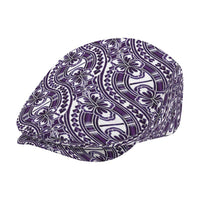 Hibiscus Bloom Island Tribal Waves Jeff Hat Purple Polynesian Pattern