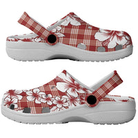 Hibiscus Pakala Fantasy Red Clogs Shoes Tropical Floral Stylized LT01 - Polynesian Pride