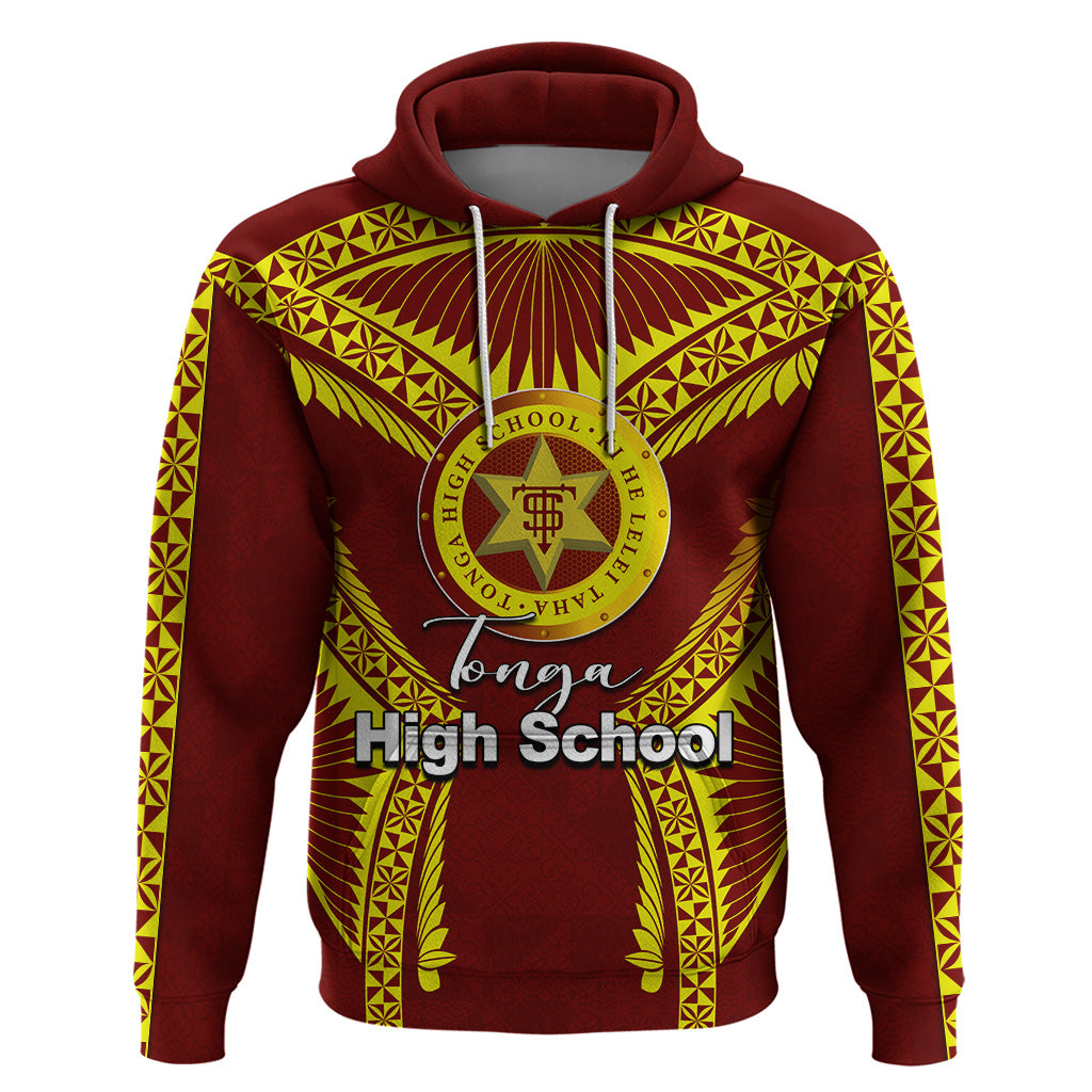 Custom Tonga High School Zip Hoodie Yellow Style LT6 - Polynesian Pride
