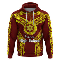 Custom Tonga High School Zip Hoodie Yellow Style LT6 - Polynesian Pride