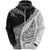 Paua Shell Hoodie Maori Silver Fern White