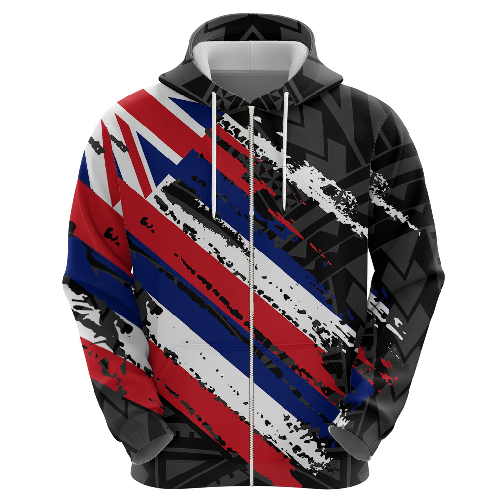 Hawaii Flag Polynesian Hoodie - Hawaiian State Pride - Polynesian Pride