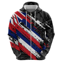 Hawaii Flag Polynesian Hoodie - Hawaiian State Pride - Polynesian Pride