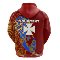 Custom Wallis and Futuna Zip Hoodie Polynesian Royal Style LT16 - Polynesian Pride