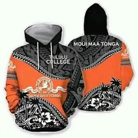 Tonga School Tailulu College Hoodie Polynesian Unisex Orange - Polynesian Pride