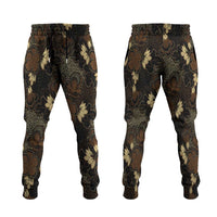 Javanese Batik Semen Jogger Pants Indonesian Traditional Pattern LT01 Black - Polynesian Pride