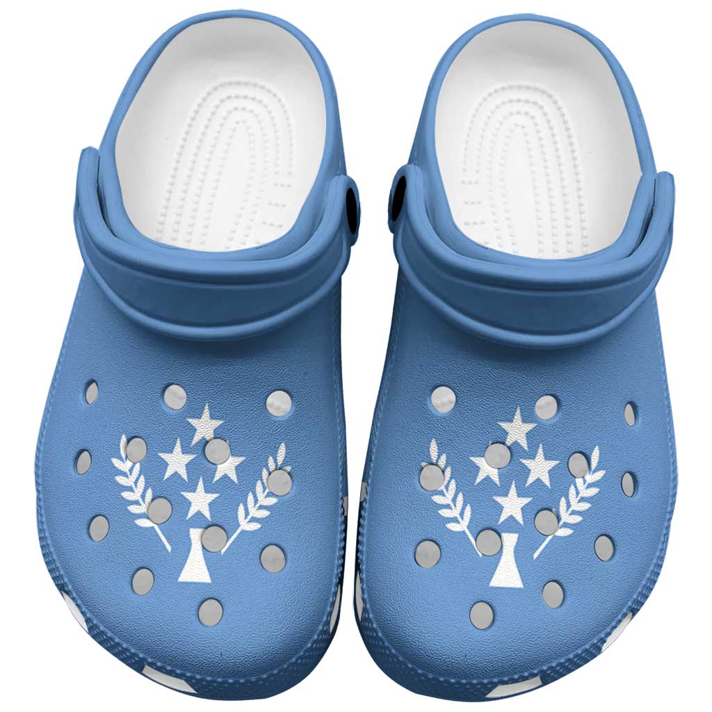 Kosrae Clogs Shoes Heritage Palette Flag-Inspired LT01 Blue - Polynesian Pride