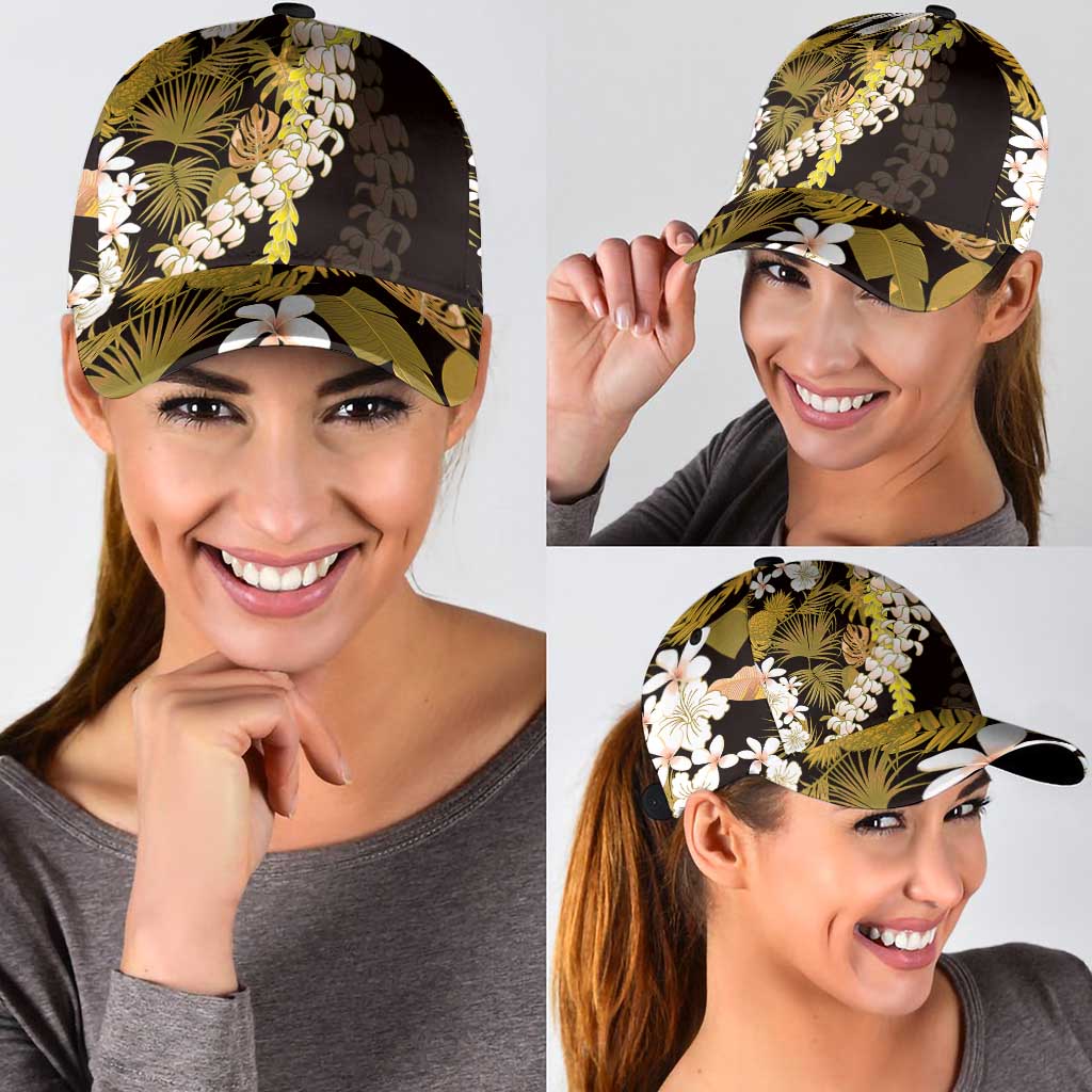 Kula Aloha Hawaii Lei Classic Cap Tropical Flowers Elegant Vibe LT14 - Polynesian Pride