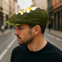Lime Green Polynesia Jeff Hat Plumeria Tropical Leaves Galaxy Polynesian Art LT14 - Polynesian Pride