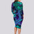 Purple Polynesian Family Matching Long Sleeve Bodycon Dress and Hawaiian Shirt Tribal Hammerhead Shark LT14 - Polynesian Pride