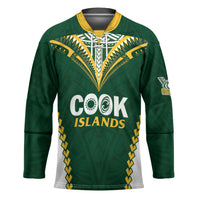 Custom Rugby League Cook Islands Hockey Jersey Tribal Pattern Green Version LT01 Unisex Green - Polynesian Pride