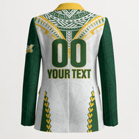 Custom Rugby League Cook Islands Blazer Tribal Pattern White Version