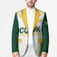 Custom Rugby League Cook Islands Blazer Tribal Pattern White Version