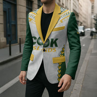 Custom Rugby League Cook Islands Blazer Tribal Pattern White Version