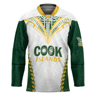 Custom Rugby League Cook Islands Hockey Jersey Tribal Pattern White Version