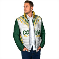 Custom Rugby League Cook Islands Padded Jacket Tribal Pattern White Version