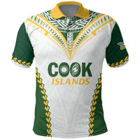 Custom Rugby League Cook Islands Polo Shirt Tribal Pattern White Version LT01 White - Polynesian Pride